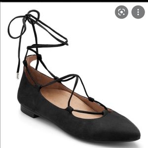 Vionic Orthotic Black Suede Ankle Tie Shoes Lucinda Size 9